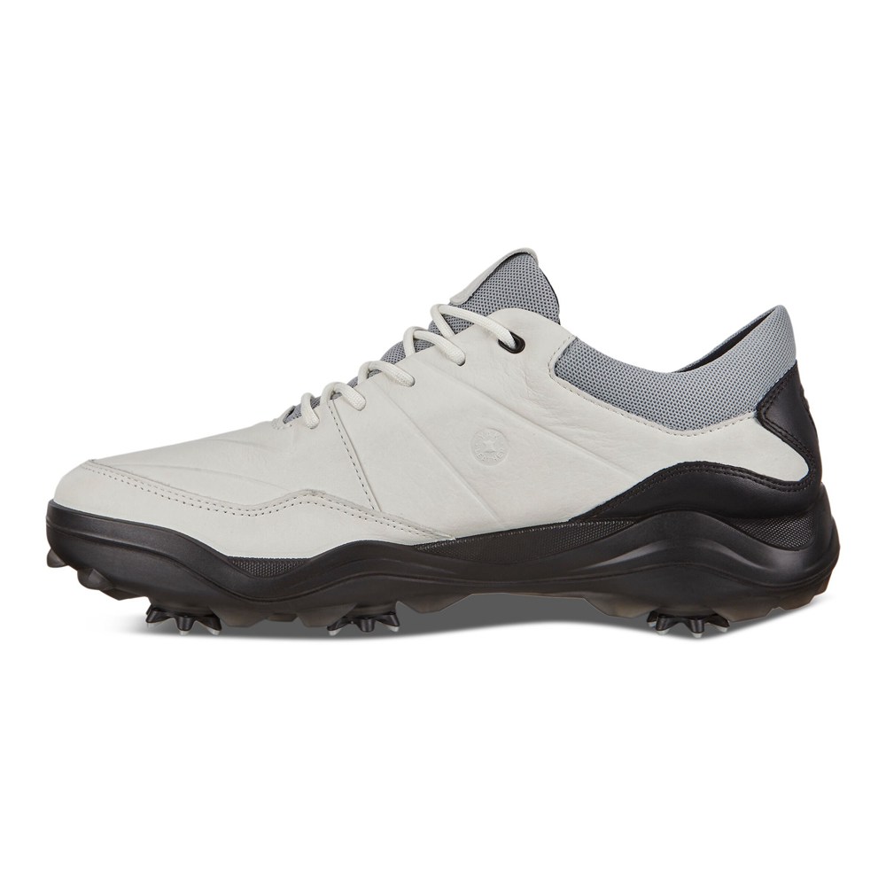 ECCO Mens Golf Shoes White/Black - Cleated Strike - VDY-120854